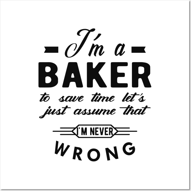 Baker - To save time Wall Art by KC Happy Shop